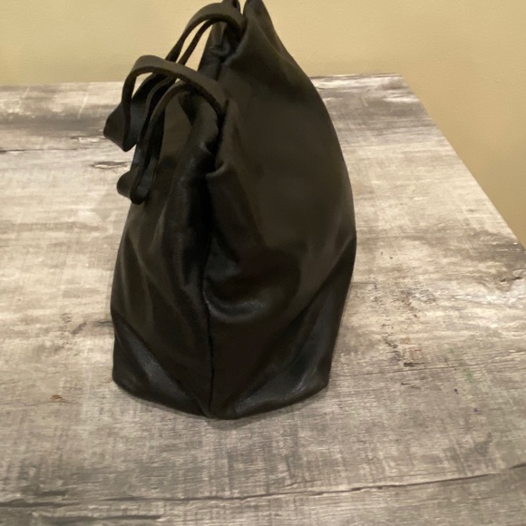 Vintage Ann Taylor Black Mini Tote Satchel Bag - Picture 1 of 12